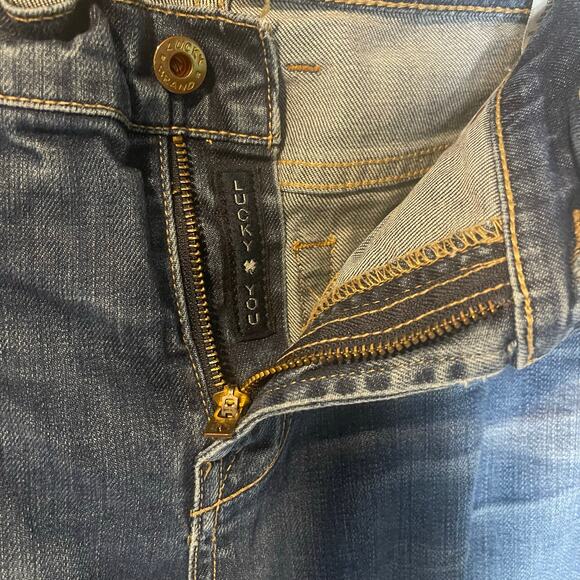 Lucky Brand Easy Rider Blue Jeans Size 10/30 Ankle **FLAW** - Picture 9 of 11